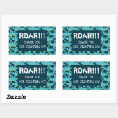 Stickers Merci d'anniversaire de Dinosaur (Feuille)