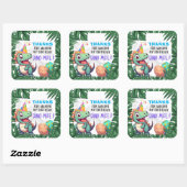 Stickers Merci d'anniversaire Dino-mite (Feuille)