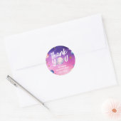 Stickers Merci d'anniversaire Pink Purple Planet (Enveloppe)
