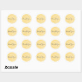 Stickers Merci d'aquarelle jaune (Feuille)