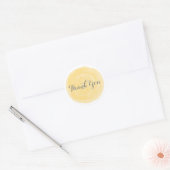 Stickers Merci d'aquarelle jaune (Enveloppe)