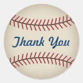 Stickers Merci de baseball rustique (Devant)