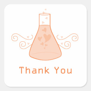 Stickers Merci de chimie douce orange