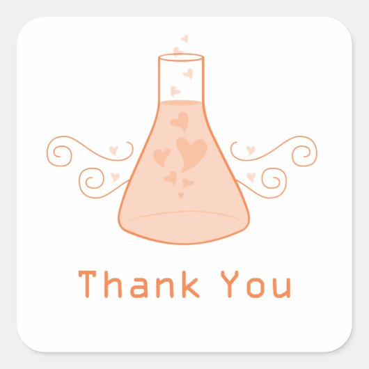 Stickers Merci de chimie douce orange (Devant)