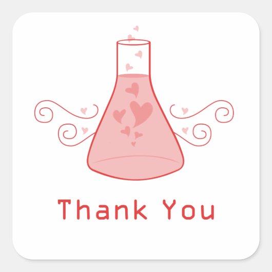 Stickers Merci de chimie douce rouge (Devant)