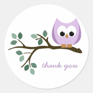 Stickers Merci de Chouette Violette