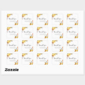 Stickers Merci de chute d'aquarelle (Feuille)
