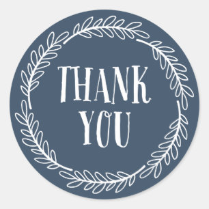 Stickers Merci de couronne bleu Girls Navy