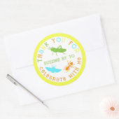 Stickers Merci de fête d'anniversaire de l'insecte (Enveloppe)