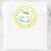 Stickers Merci de fête d'anniversaire de l'insecte (Sac)