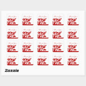 Stickers Merci de feuillage d'automne, Rouge (Feuille)