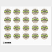 Stickers Merci de frontière vert fleuri (Feuille)