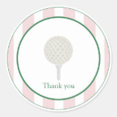 Stickers Merci de golf rose (Devant)