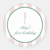 Stickers Merci de golf rose (Devant)