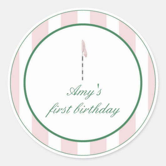 Stickers Merci de golf rose (Devant)