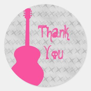 Stickers Merci de Grunge de Guitare Rose Hot