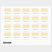 Stickers Merci de Houndstooth Jaune (Feuille)