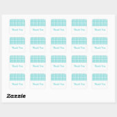 Stickers Merci de Houndstooth Turquoise (Feuille)