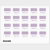 Stickers Merci de Houndstooth violet (Feuille)
