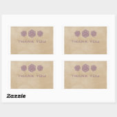 Stickers Merci de joueur de dés D20 Purple Grunge (Feuille)