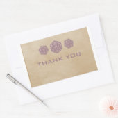 Stickers Merci de joueur de dés D20 Purple Grunge (Enveloppe)