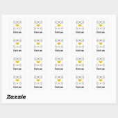 Stickers Merci de lunettes Geeky Jaune (Feuille)