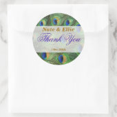 Stickers Merci de mariage Peacock (Sac)