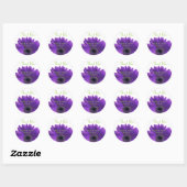 Stickers Merci de mariage violet Gerbera Daisy (Feuille)