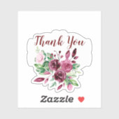 Stickers Merci de micro-mariage de Bouquet floral (Feuille)