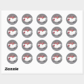 Stickers Merci de monogramme de corail (Feuille)