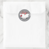 Stickers Merci de monogramme de corail (Sac)