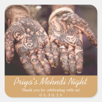 Stickers Merci de nuit Mehndi (henné)