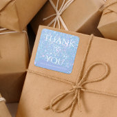 Stickers Merci de Parties scintillant bleu Dusty p