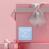 Stickers Merci de Parties scintillant bleu Dusty p