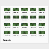 Stickers Merci de Parties scintillant vert Chevron (Feuille)