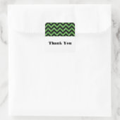 Stickers Merci de Parties scintillant vert Chevron (Sac)