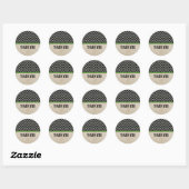 Stickers Merci de Quatrefoil Green Chic (Feuille)