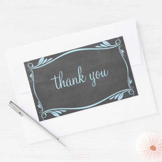 Stickers Merci de tableau de bord bleu (Enveloppe)