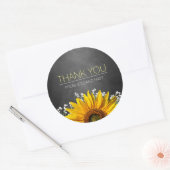 Stickers Merci de tableau de tournesol (Enveloppe)