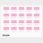 Stickers Merci Déco moderne rose (Feuille)