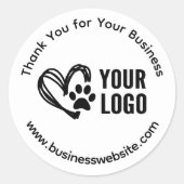 Stickers Merci d'entreprise avec logo (Devant)