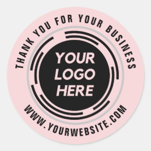 Stickers Merci d'entreprise Logo personnalisé rond