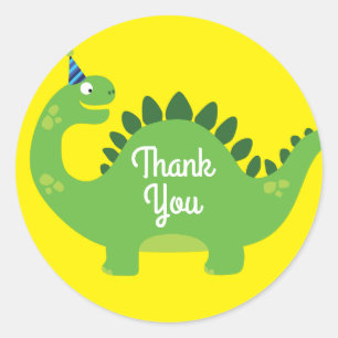 Stickers Merci Dinosaur mignon 1er anniversaire