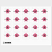 Stickers Merci Doigts Parisiens, Rose (Feuille)