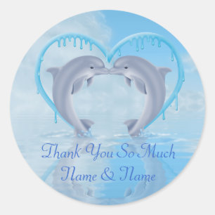 Stickers Merci Dolphin Mariage Favoriser