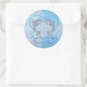 Stickers Merci Dolphin Mariage Favoriser (Sac)