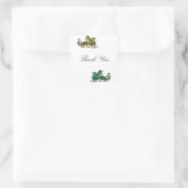 Stickers Merci Dragon Vert Or (Sac)