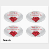 Stickers Merci du 40e anniversaire de Ruby brillan (Feuille)