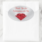 Stickers Merci du 40e anniversaire de Ruby brillan (Sac)