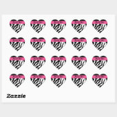 Stickers Merci du coeur Zebra (Feuille)
